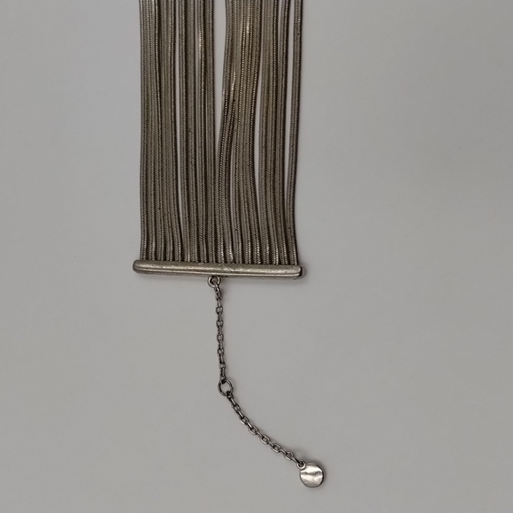 Silverstone Cuff Bracelet Multi row style adjustable - Picture 6 of 10